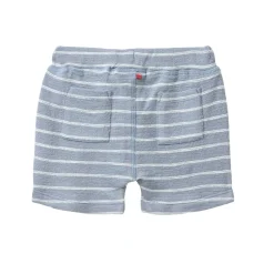 Sweat-Bermuda blaugrau geringelt 104