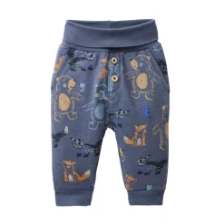 Sweat-Hose "Waldtiere" indigoblau 62/68