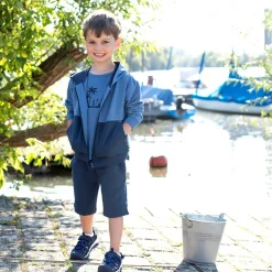 Sweatjacke blau-dunkelblau 110