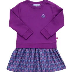 Sweat-Kleid mit Flanell grape-cobalt 104