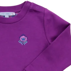 Sweat-Kleid mit Flanell grape-cobalt 104