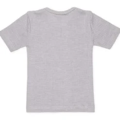 T-Shirt Baumwolle Wolle Seide grau 92