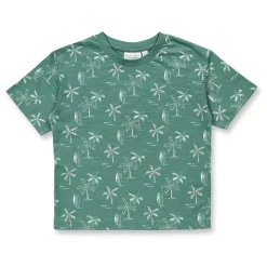 T-Shirt "Palmen" smaragdgrün 116