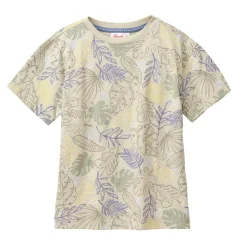T-Shirt "Tropische Blätter" khaki 110/116