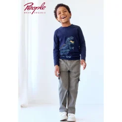 Twill-Cargohose khaki 128