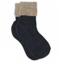 Umschlag-Socken dunkelblau meliert