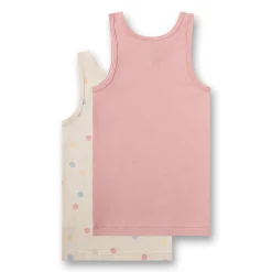 Unterhemd 2er-Pack "Punkte" rose-sand 128