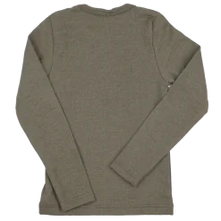 Unterhemd Wolle Seide khaki 116