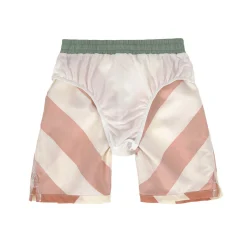 UV-Bade-Shorts creme-braun gestreift 110
