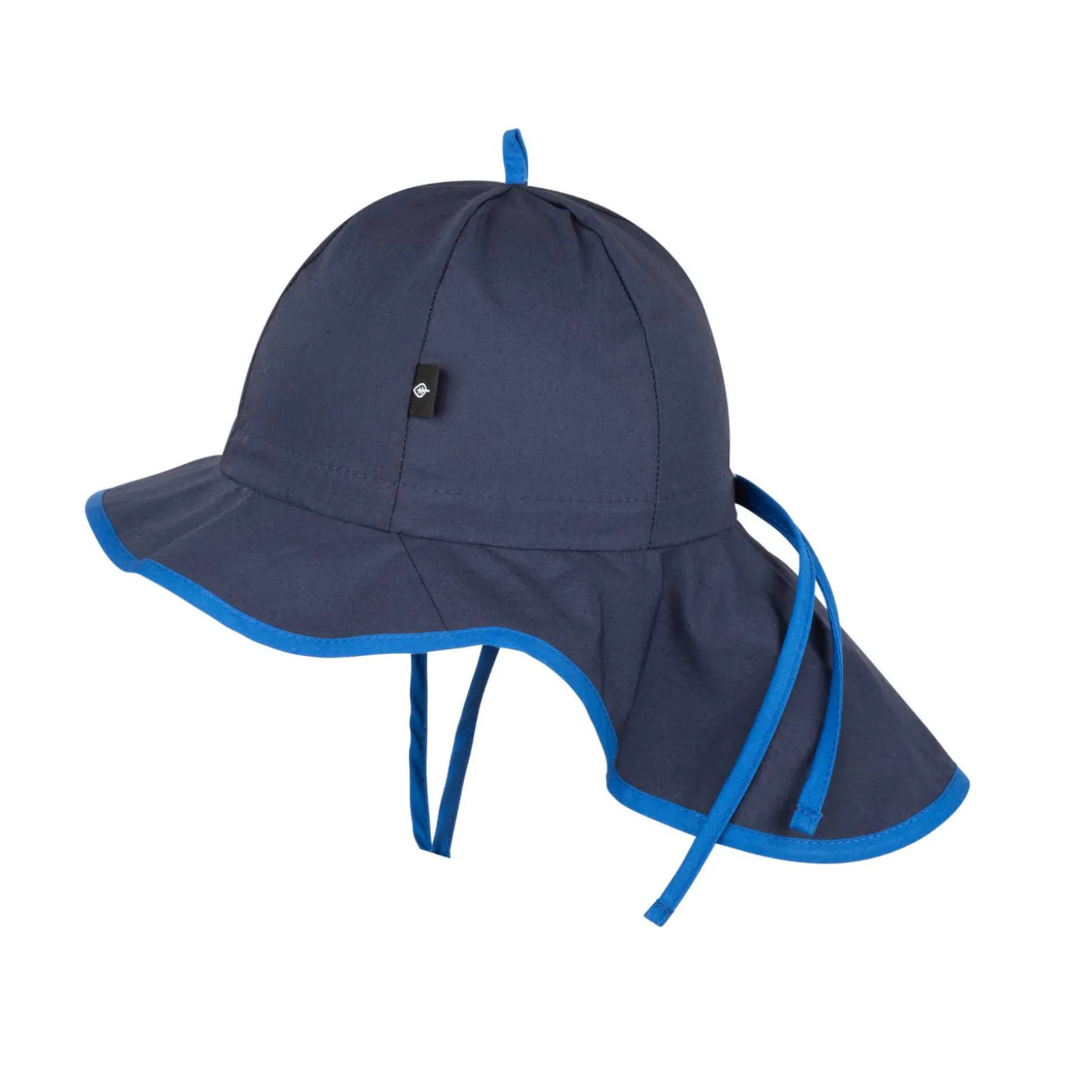 UV-Sonnenhut mit Nackenschutz und Bändern navy 47