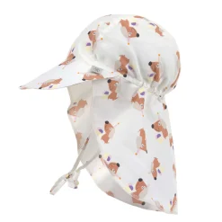 UV-Sonnenhut mit Nackenschutz "Hund" creme 45-47