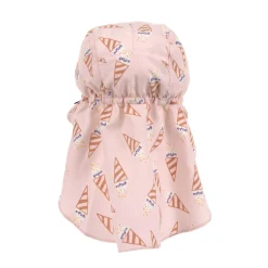 UV-Sonnenhut mit Nackenschutz "Eis" rosa 45-47