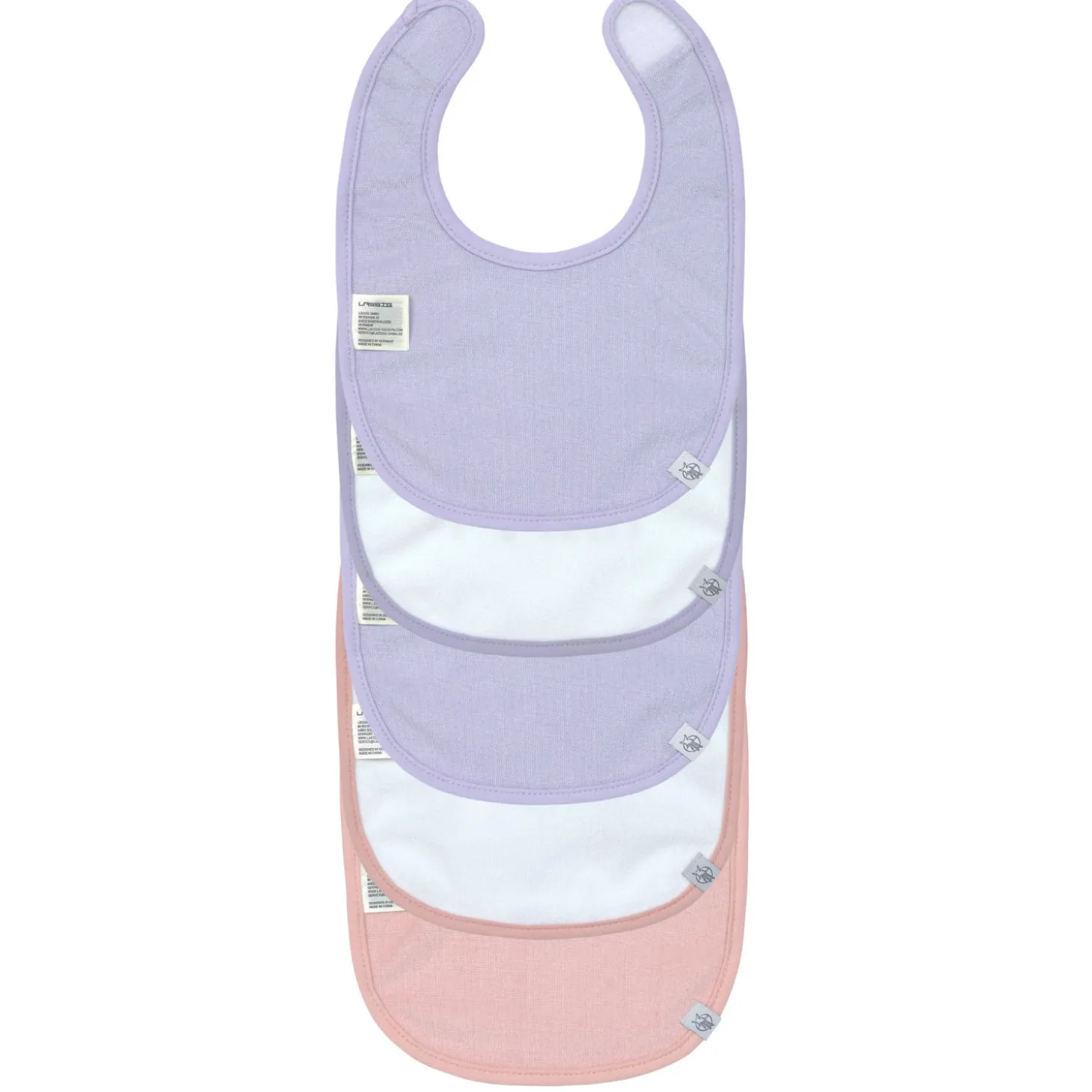 Wasserdichte Lätzchen 5er Set "Kirsche" lila