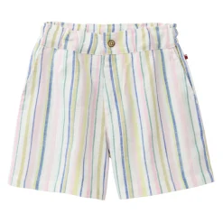 Web-Shorts rosa-weiß 122/128