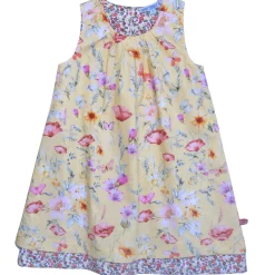 Wende-Kleid "Blumen" hellgelb 116