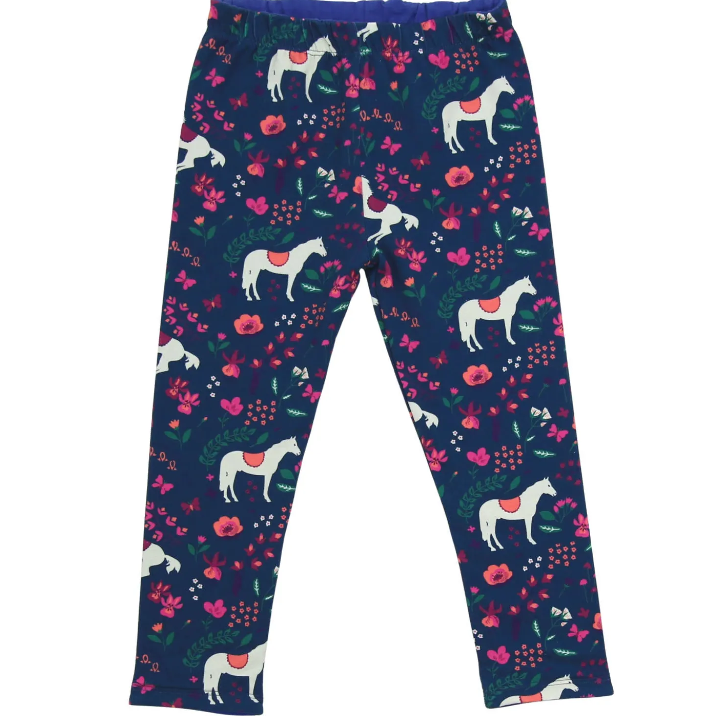 Wende-Leggings "Pferde" dark cobalt 116