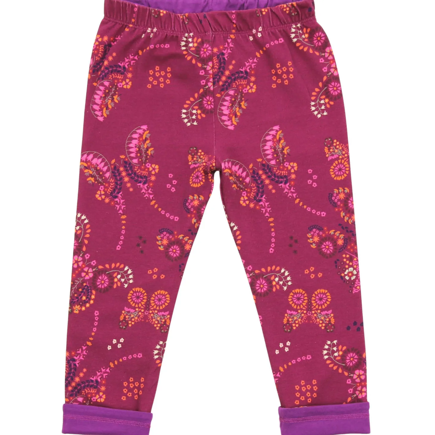 Wende-Leggings "Schmetterling" berry-grape 104
