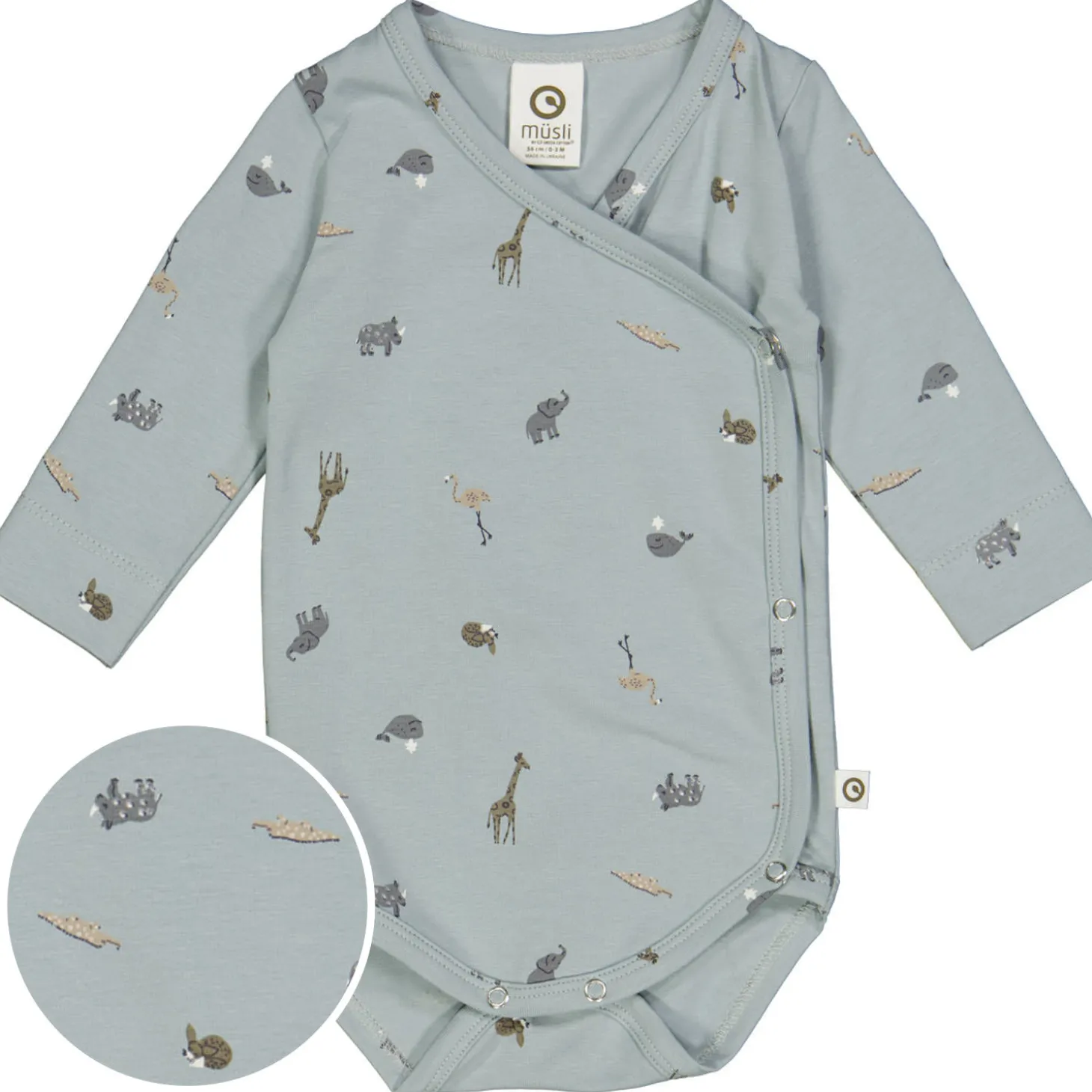 Wickelbody "Safari" blaugrau 44