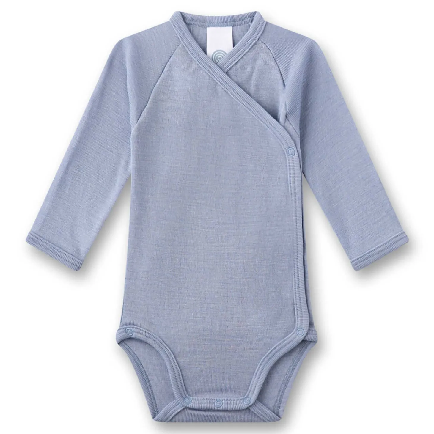 Wickelbody Wolle-Seide light blue 68