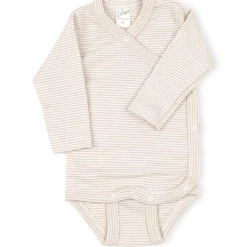 Wickelbody Wolle Seide Ringel sand 56