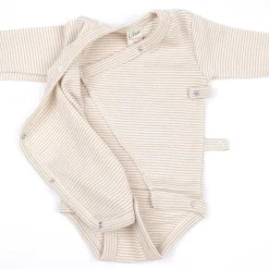 Wickelbody Wolle Seide Ringel sand 56