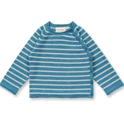 Wickeljacke stahlblau gestreift 74
