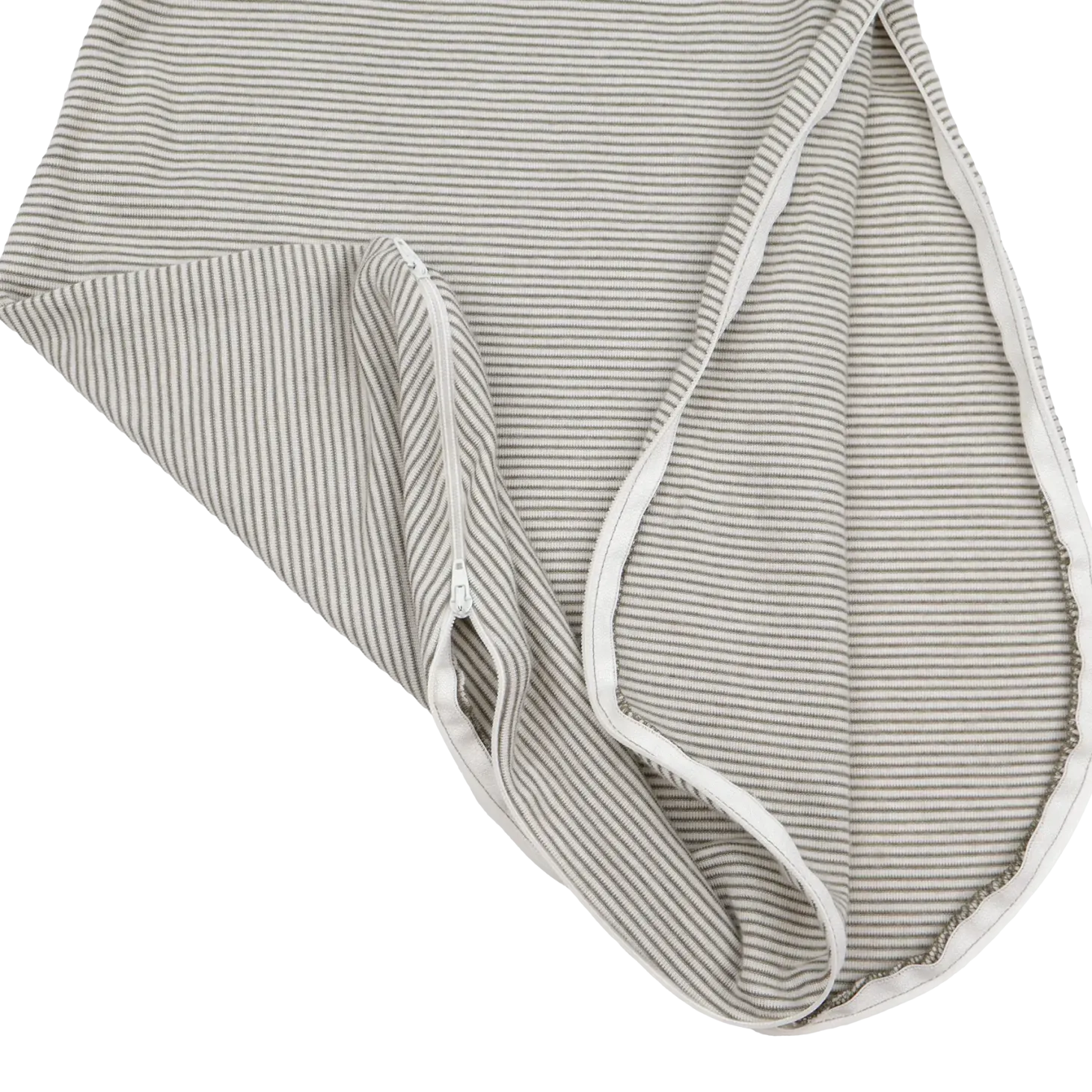 Wickelsack Wolle Seide khaki Ringel 50/56