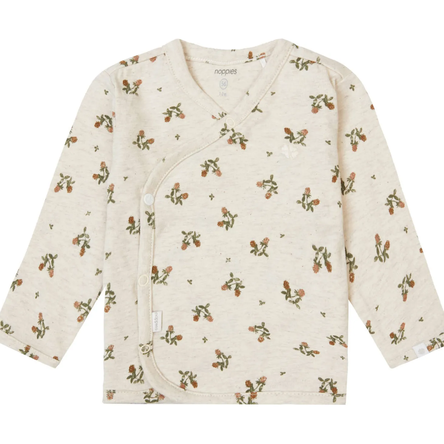 Wickelshirt "Klee" natur melange 68