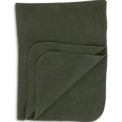 Wollfleece Decke schilf mit Muschelkante