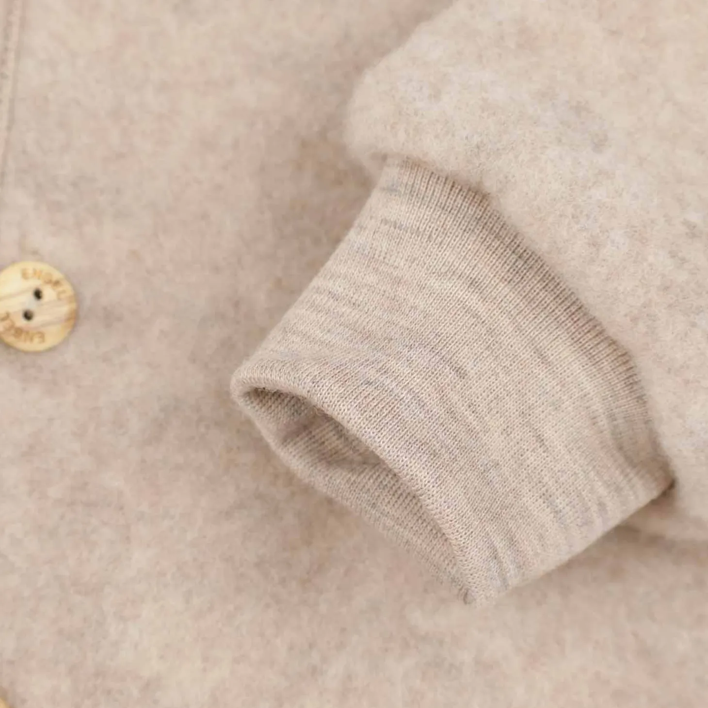Wollfleece Jacke sand melange 62/68