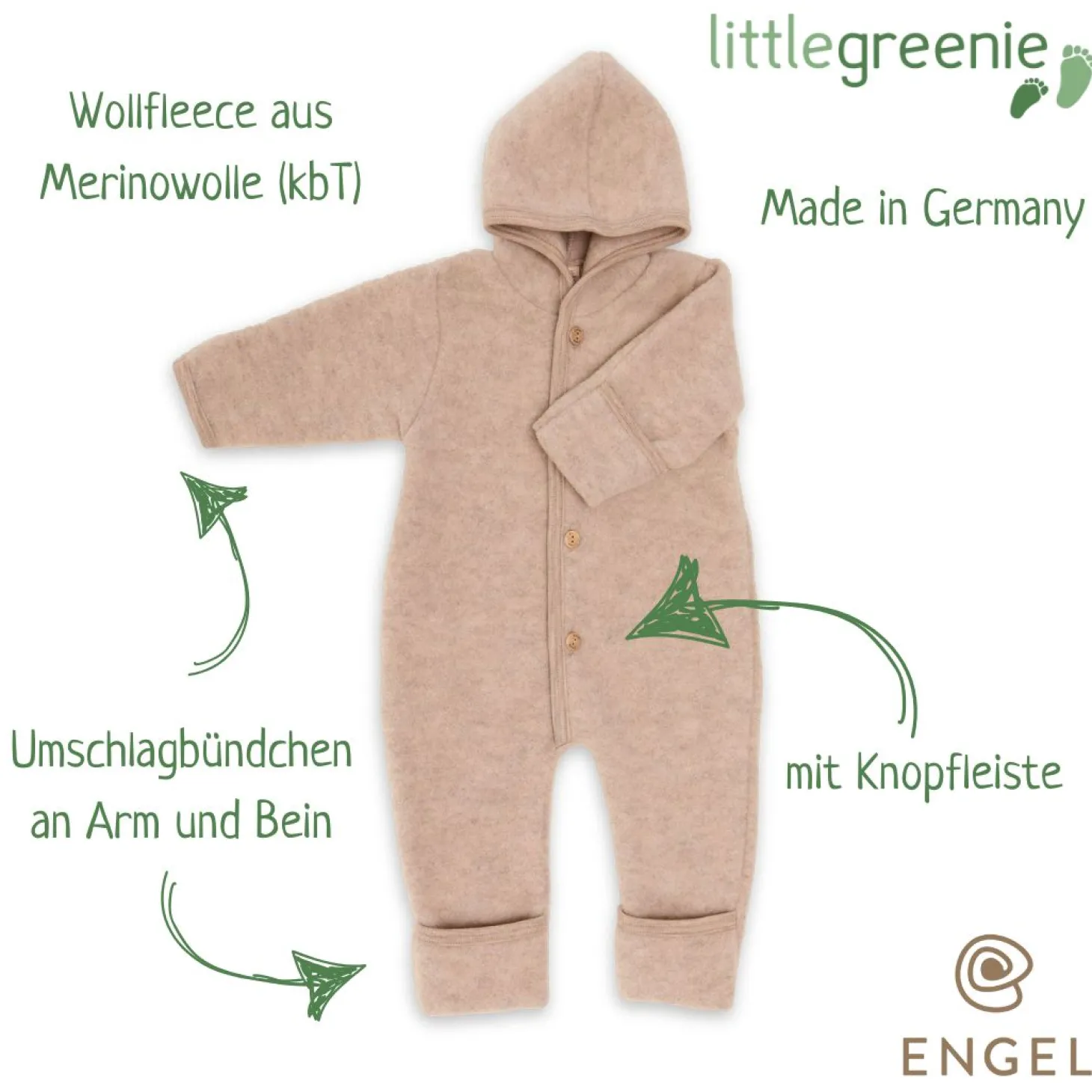 Wollfleece Overall sand 50/56