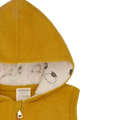 Wollfleece-Weste curry 98/104