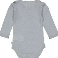 Woll-Langarmbody pastelblau 68