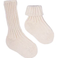 Wollstricksocken Baby natur 56/62