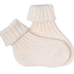 Wollstricksocken Baby natur 56/62
