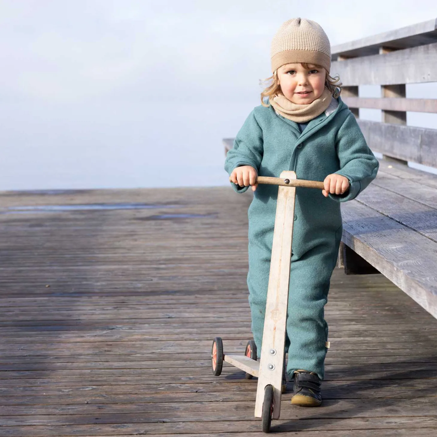 Wollwalk-Overall grau 98/104