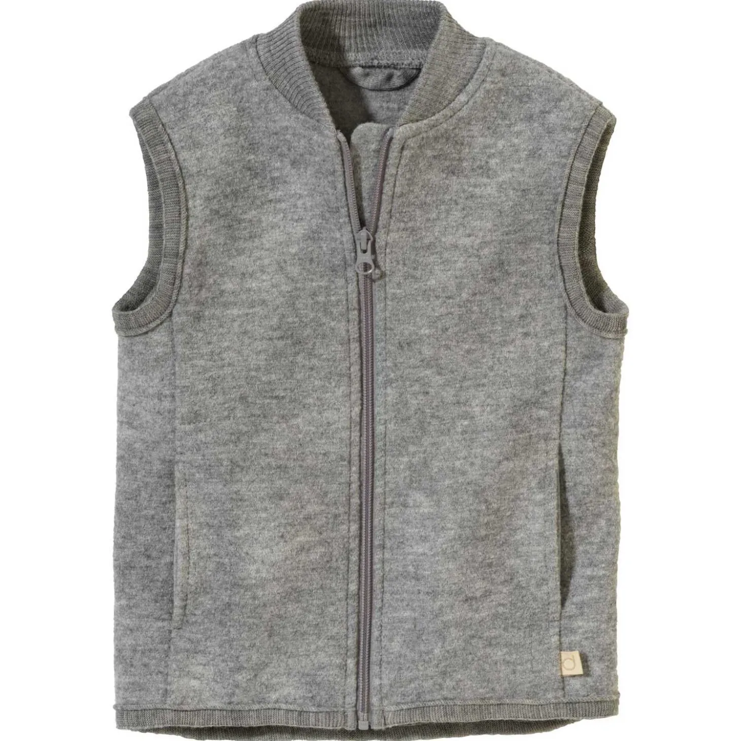 Wollwalk-Weste grau 122/128