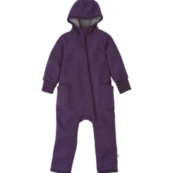 Wollwalk-Zippoverall aubergine 74/80